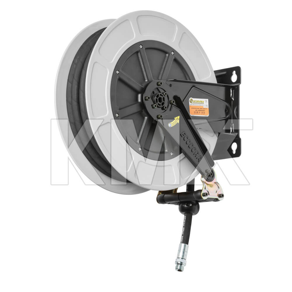 Carrete Retráctil Aire/Agua con Manguera 15 Mts X 3/8" ECODORA