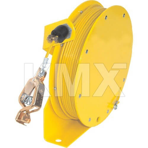 Carrete Antiestática Amarillo con Cable 15 Mts Recubierto DELMACO