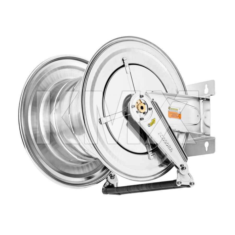 Carrete Retráctil Inoxidable Agua Caliente para 30 Mts X 1" ECODORA