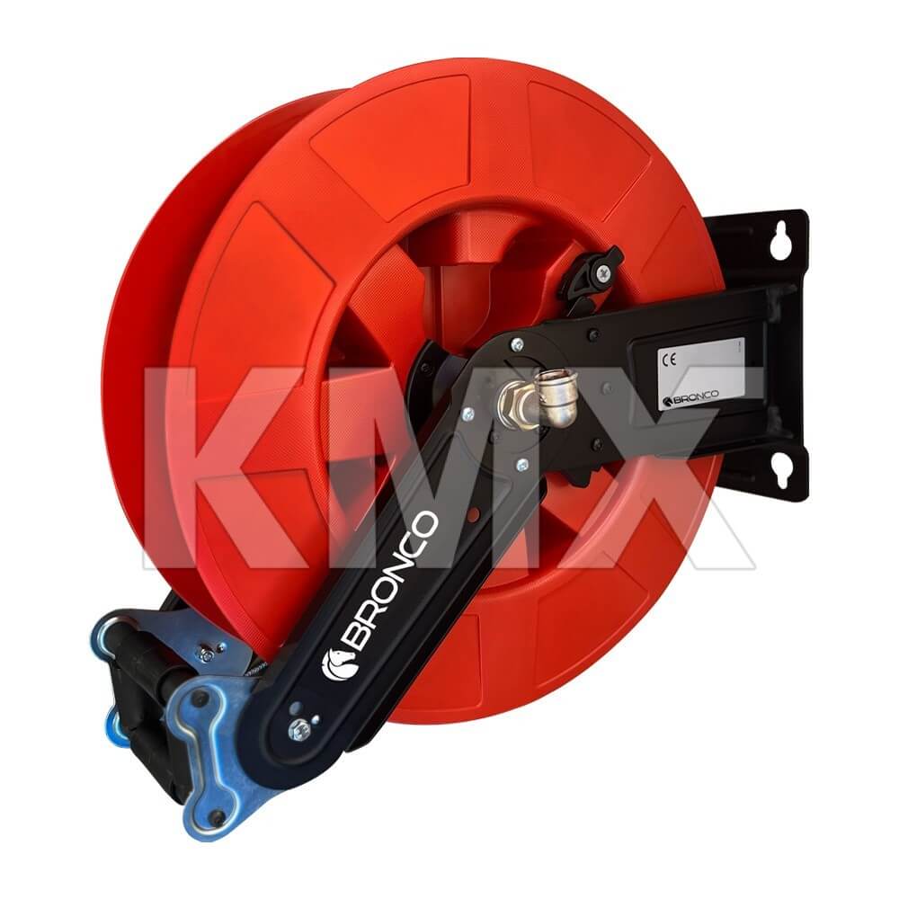 Carrete Retráctil Lubricante para Manguera 15 Mts X 1/2" BRONCO