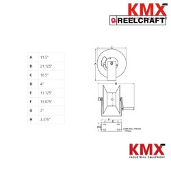 Vista 1 : Carrete manual para manguera Agua/Aire 30 mts x 3/8"