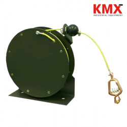 DELMACO DMI-50 VERDE/AMARILLO carrete antiestática verde con cable 15 mts recubierto