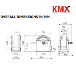 Vista 1 : Carrete manual para manguera Diesel/Aceite 30 mts x 2"