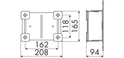 Vista 1 : Soporte para montaje de carretes serie 450, 440, 430