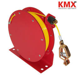 DELMACO DMI-50 ROJO/AMARILLO Carrete Antiestática Rojo con Cable 15 Mts Recubierto