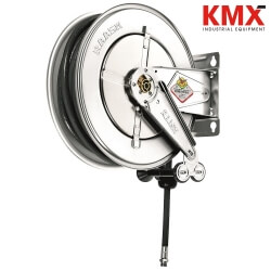 RAASM 8432.202-55 Carrete Retráctil Inoxidable Agua Caliente con 15 Mts X 1/2"
