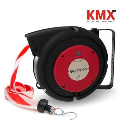 BRONCO SOTER SBR16 carrete barrera de seguridad con 16 mts de cinta roja/blanca